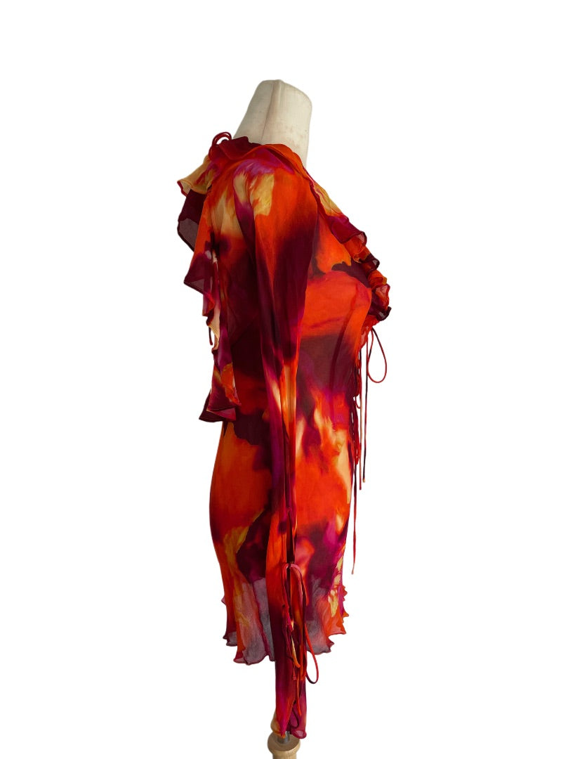 Rat & Boa Multicolor Layered Long Sleeve Mini Dress - BOPF | Business of Preloved Fashion Rat & Boa Multicolor Layered Long Sleeve Mini Dress - BOPF | Business of Preloved Fashion