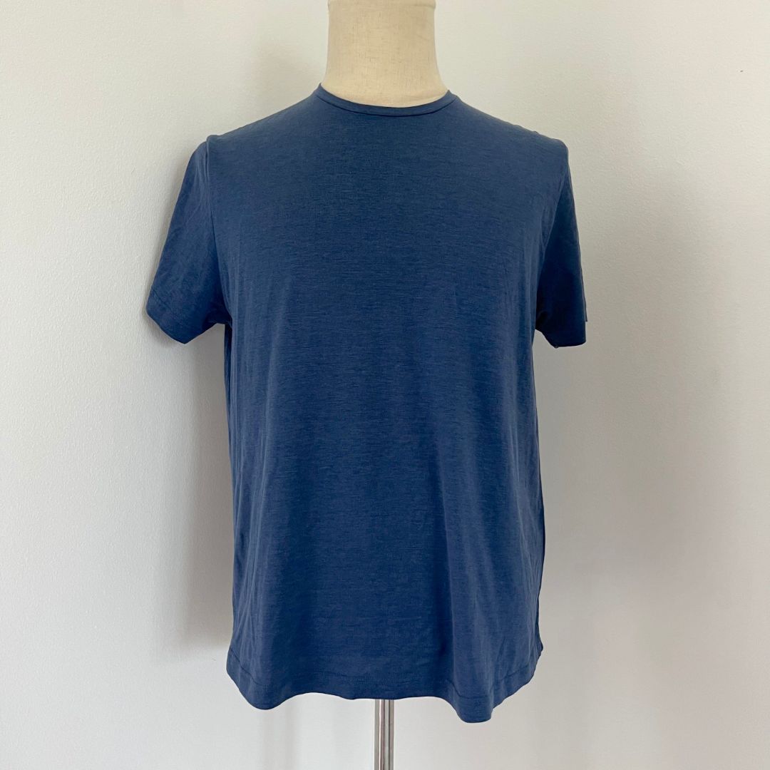 Loro Piana Blue Cotton and Silk Blend T Shirt
