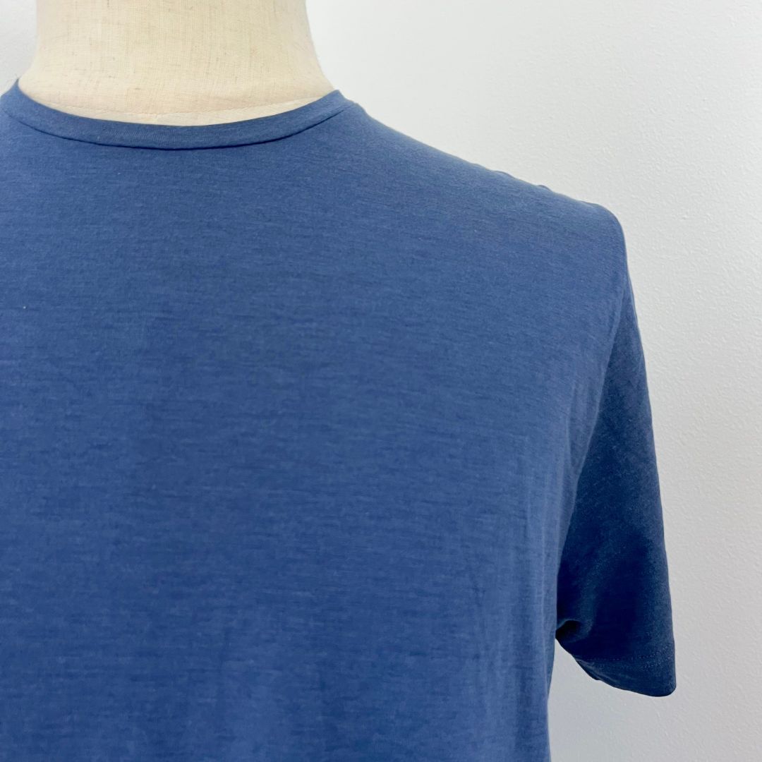 Loro Piana Blue Cotton and Silk Blend T Shirt