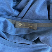 Loro Piana Blue Cotton and Silk Blend T Shirt