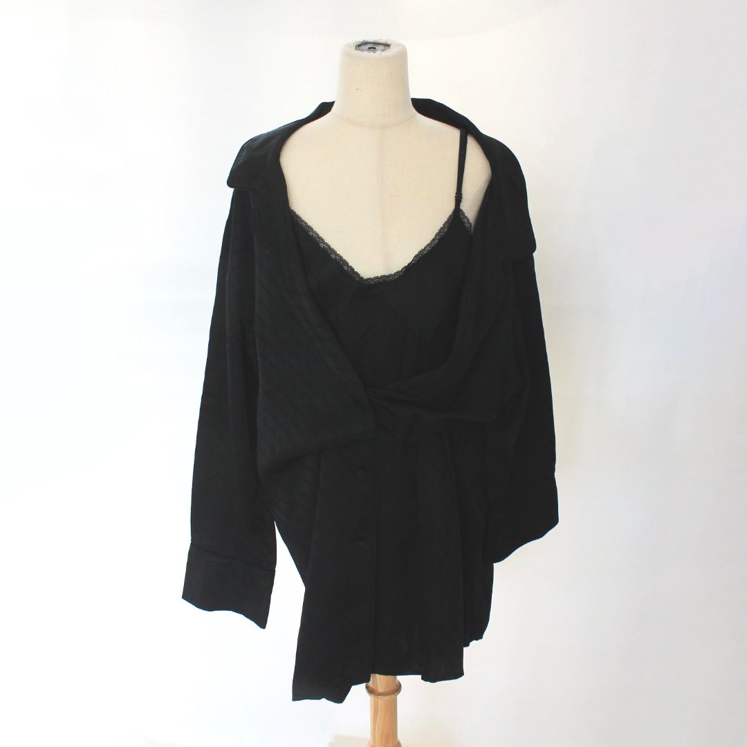 Alexander Wang long sleeve viscose-blend satin mini dress BOPF Business  of Preloved Fashion