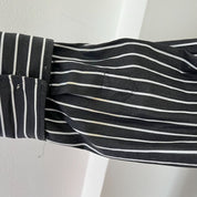Balenciaga black and white striped shirt with logo on the back