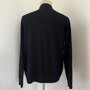 Prada Black Knit Button Up Mens Cardigan