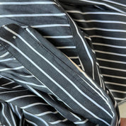 Balenciaga black and white striped shirt with logo on the back