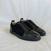 Christian Louboutin Rantulow Leather Canvas Black Sneakers, 42