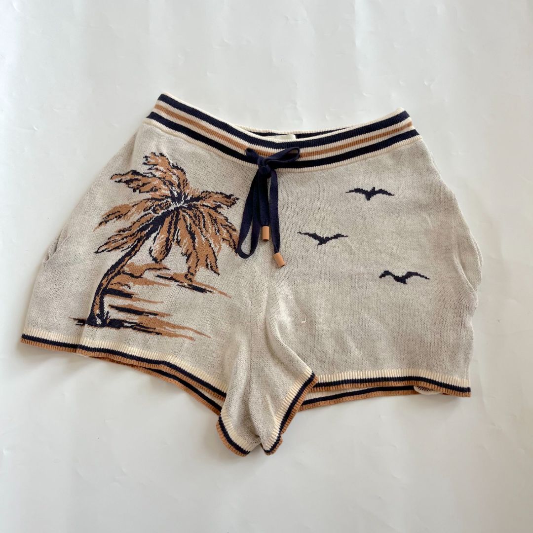 Zimmermann beige knitted Cotton Tropicana Knit shorts