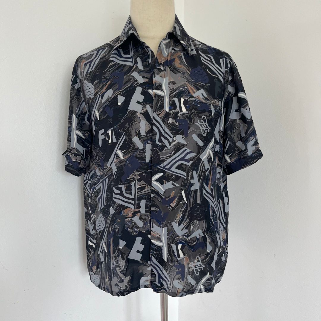 Fendi Fragment print silk shirt BOPF Business of Preloved Fashion