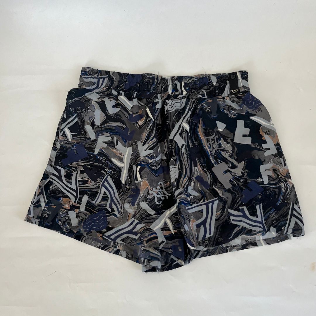 Fendi Fragment print silk men’s shorts