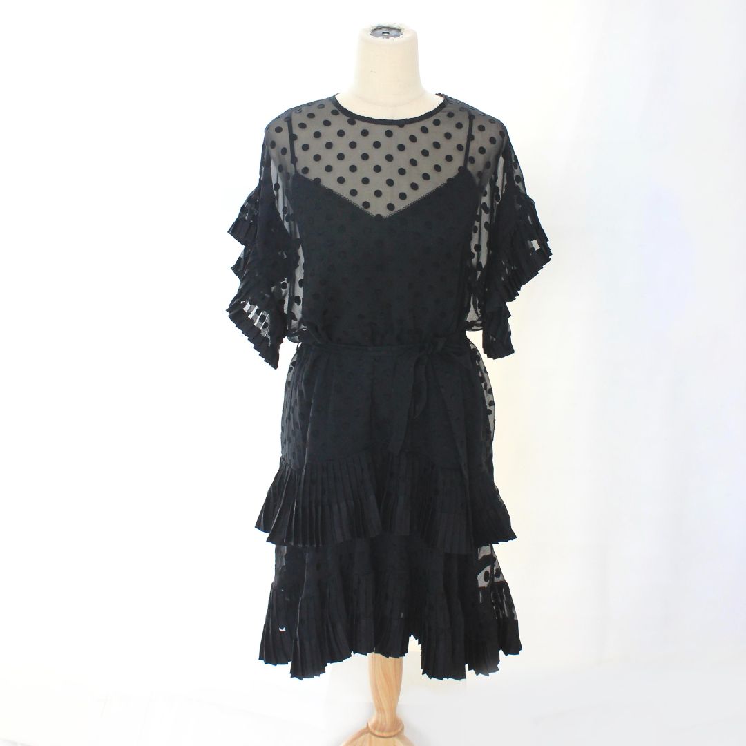 Zimmermann black polka dot belted sheer dress - BOPF | Business of Preloved Fashion Zimmermann black polka dot belted sheer dress - BOPF | Business of Preloved Fashion