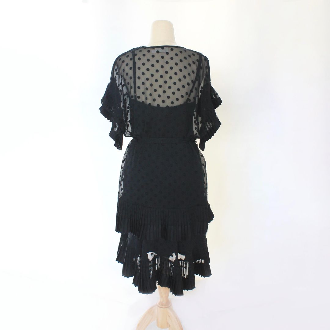 Zimmermann black polka dot belted sheer dress - BOPF | Business of Preloved Fashion Zimmermann black polka dot belted sheer dress - BOPF | Business of Preloved Fashion