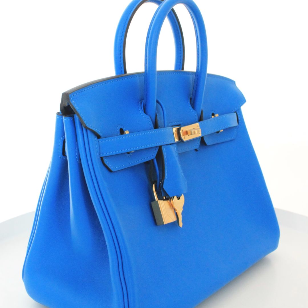 Hermès Blue Swift Leather Birkin 25