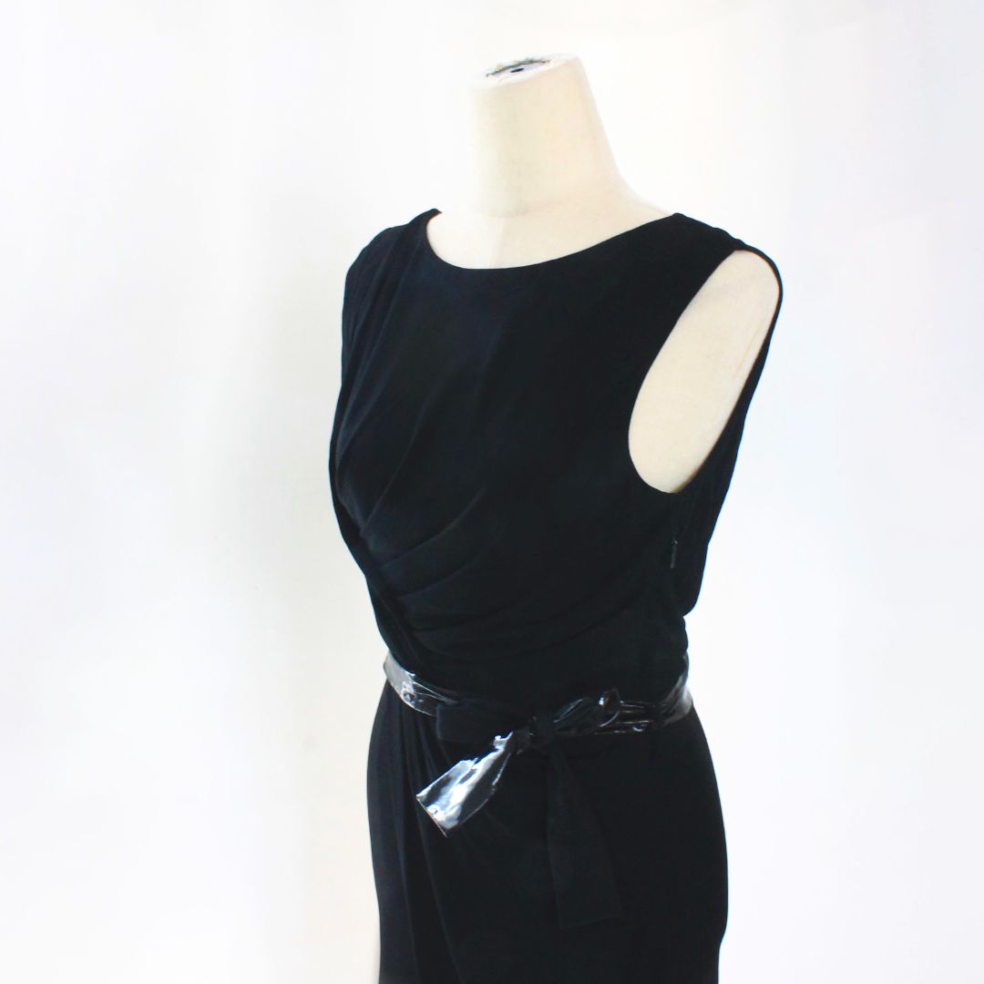 Gucci black sleeveless dress with black leather belt - BOPF | Business of Preloved Fashion Gucci black sleeveless dress with black leather belt - BOPF | Business of Preloved Fashion