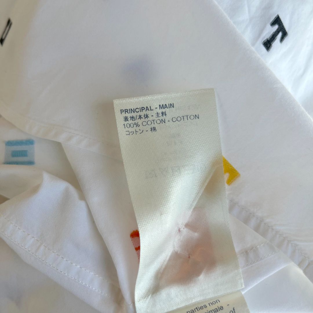 Louis Vuitton Multicolor Alphabet Long Sleeve, regular fit mens shirt