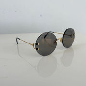 Cartier Madison Round Rimless Black Sunglasses