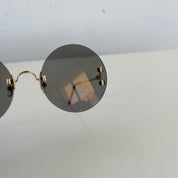 Cartier Madison Round Rimless Black Sunglasses