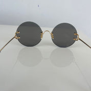 Cartier Madison Round Rimless Black Sunglasses