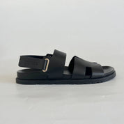 Hermès black leather Takara leather sandal, size 43