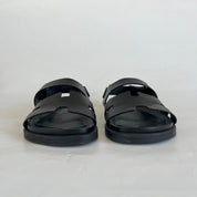Hermès black leather Takara leather sandal, size 43