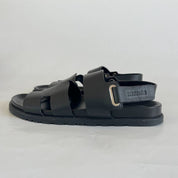 Hermès black leather Takara leather sandal, size 43