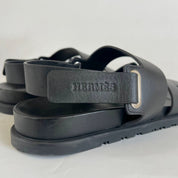 Hermès black leather Takara leather sandal, size 43