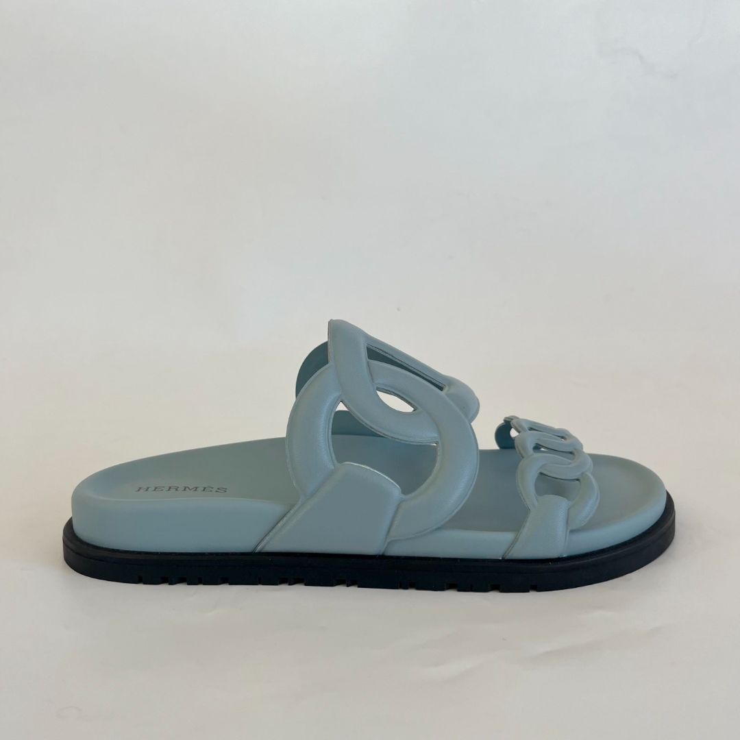 Hermès Extra light blue sandal, 36.5