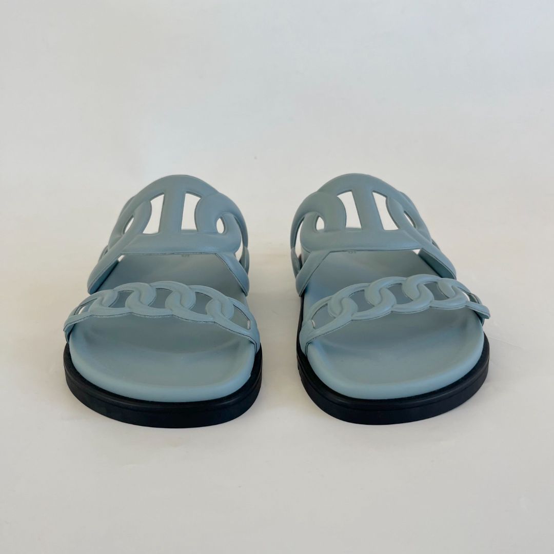 Hermès Extra light blue sandal, 36.5