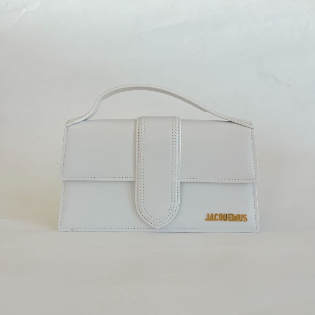 Jacquemus Le Bambino white leather shoulder bag