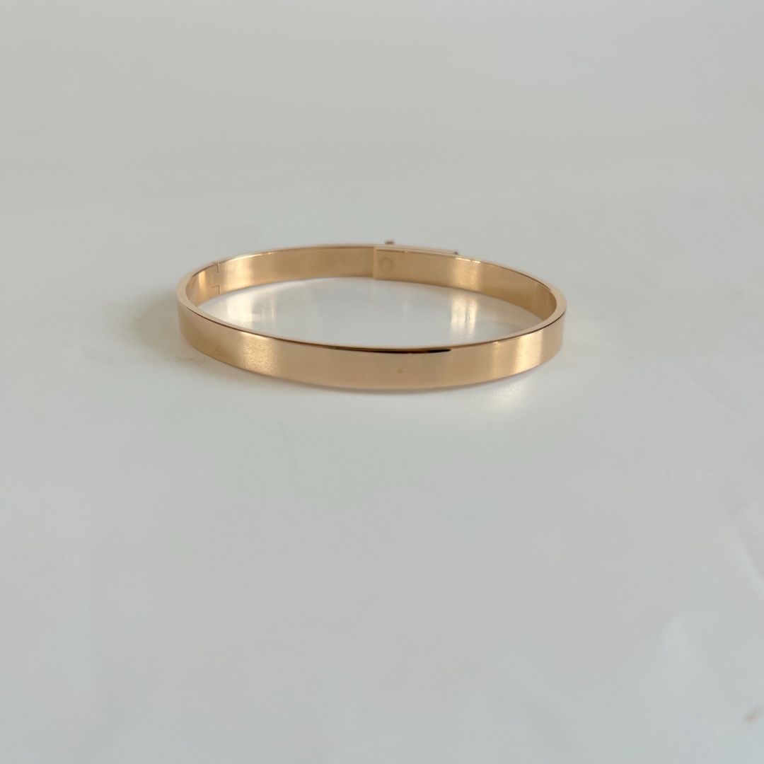Hermes 18K Rose Gold w/61 Diamonds Kelly Bracelet