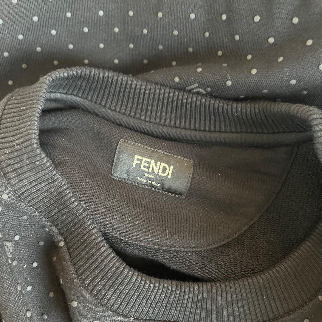 Fendi Black Cotton Sweater
