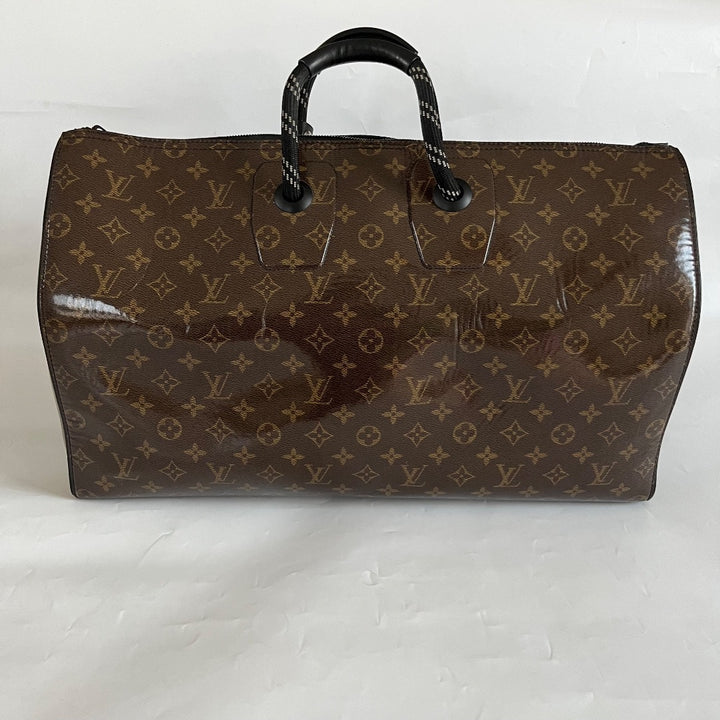 Louis Vuitton Keepall Bandouliere 50 Monogram Chess Brown/Clear in