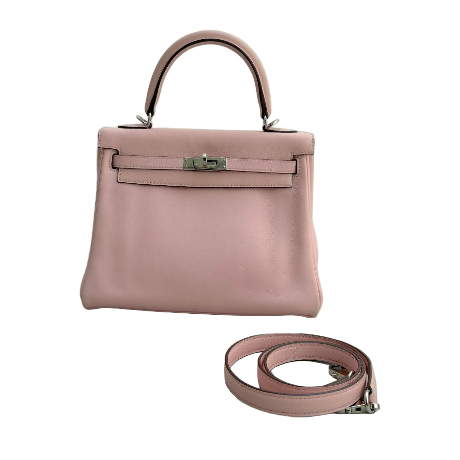 Hermès Kelly 25 Pink Rose Sakura swift Leather with PHW