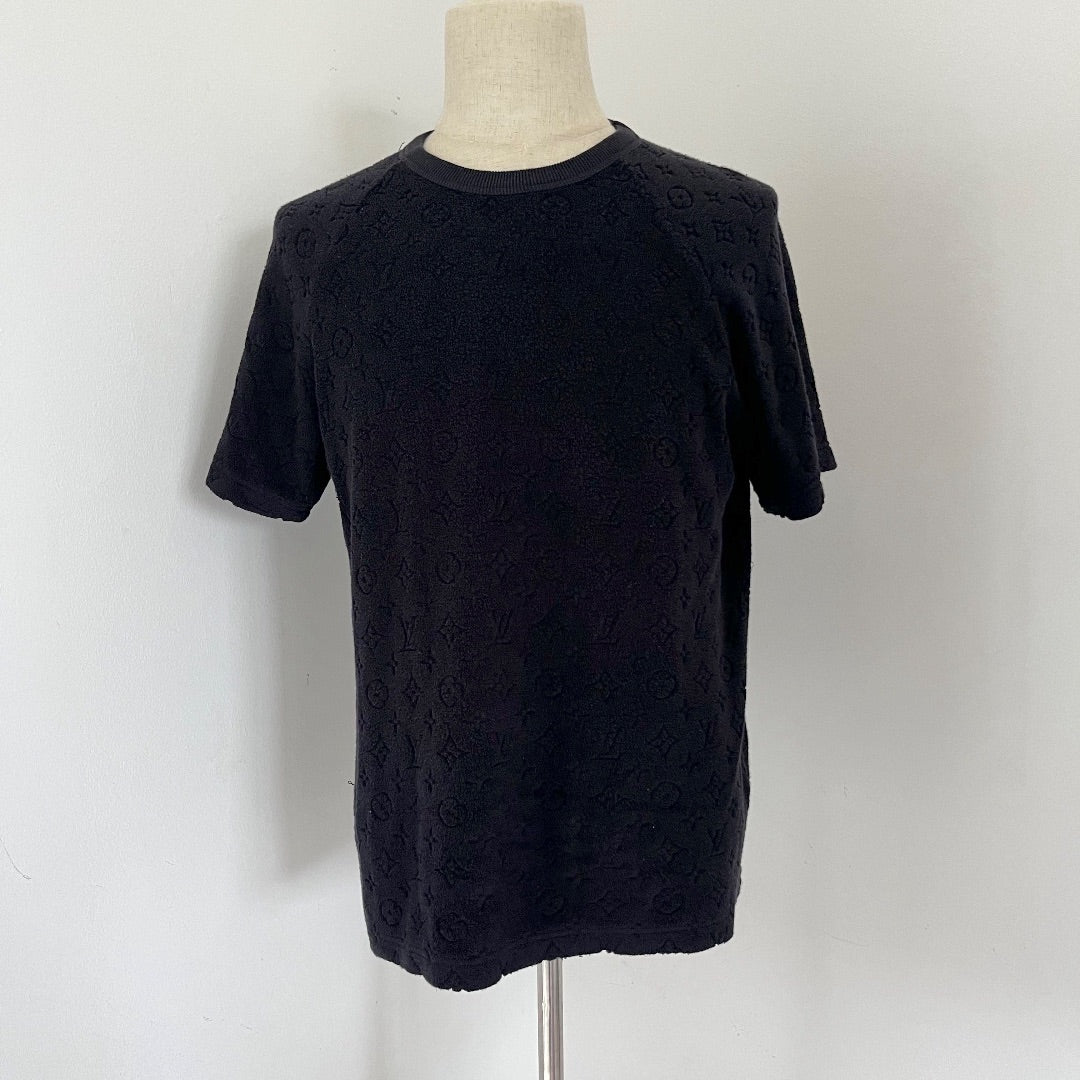 Louis Vuitton, Shirts, Louis Vuitton Monogram Toweling Black Shirt