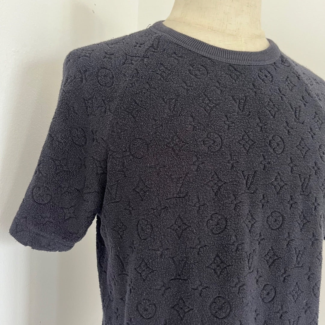 Louis Vuitton Monogram Terry Cotton & Silk Short Sleeve T-Shirt M - BOPF