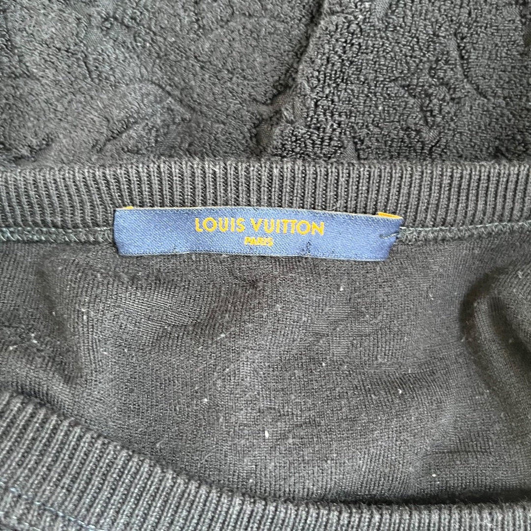 Louis Vuitton Denim Monogram Jacquard Knit Tank Top , Grey, M