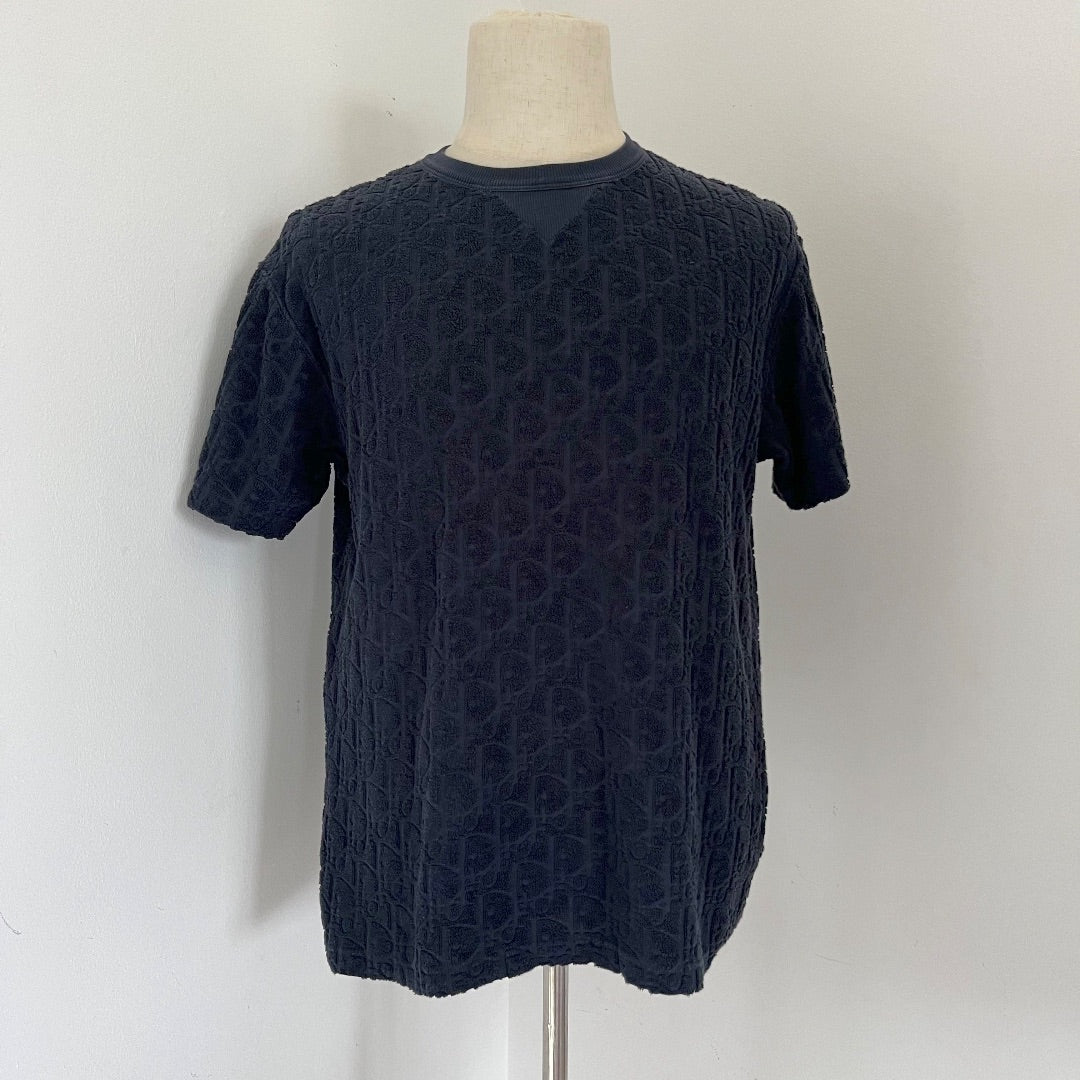 Dior Navy Oblique Terry Cloth T-shirt, S
