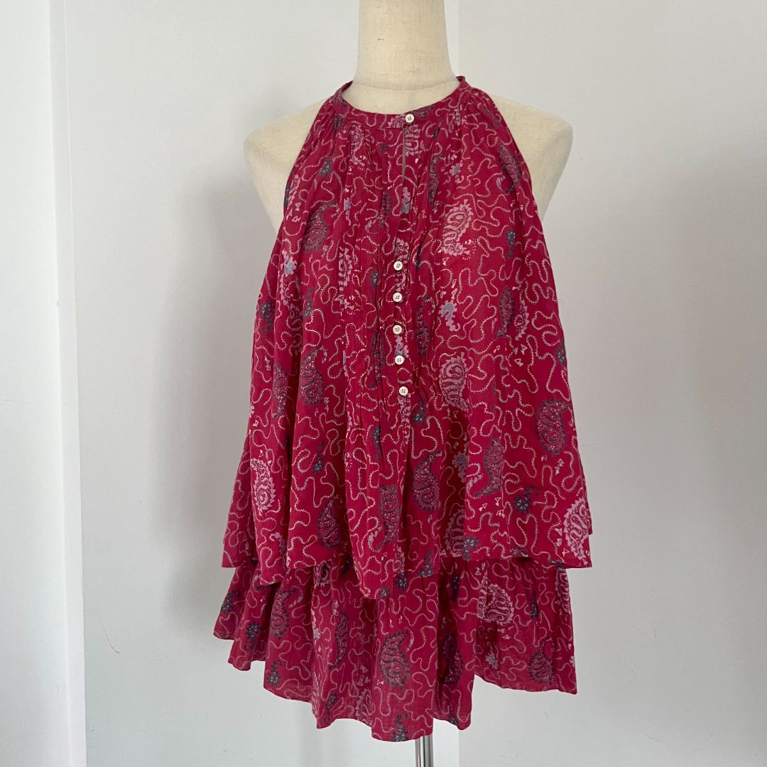 Isabel Marant Etoile printed sleeveless top with matching high waist shorts