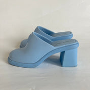 Miu Miu Logo Embossed Slip-on Mules, 40
