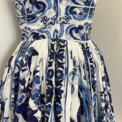 Dolce & Gabbana Majolica-print bandeau minidress
