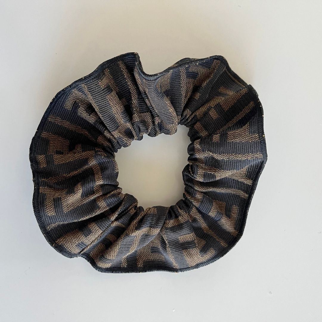 Fendi Brown FF Oversized Scrunchie - BOPF | Business of  display picture 3