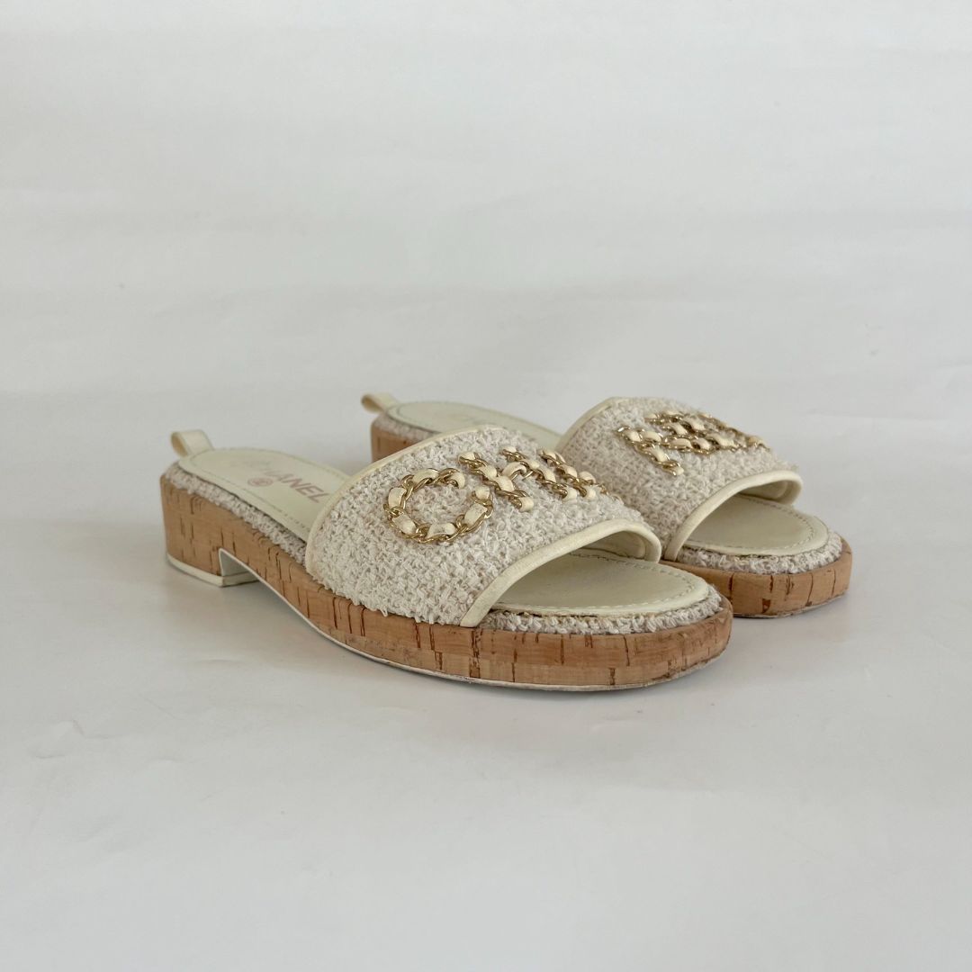 Chanel best sale cork sandals