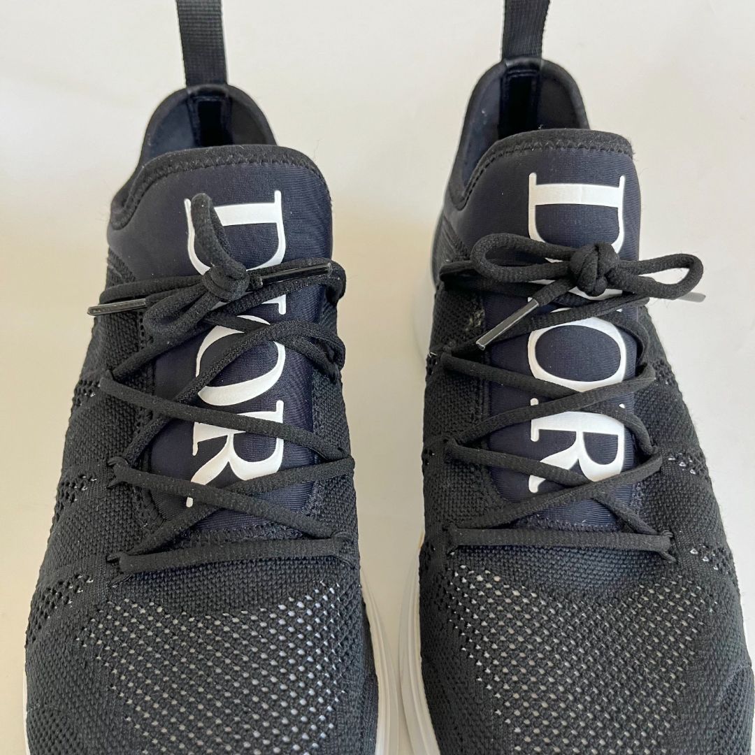 Black Dior B25 Grey Dior B25 Sneaker Black Neoprene And