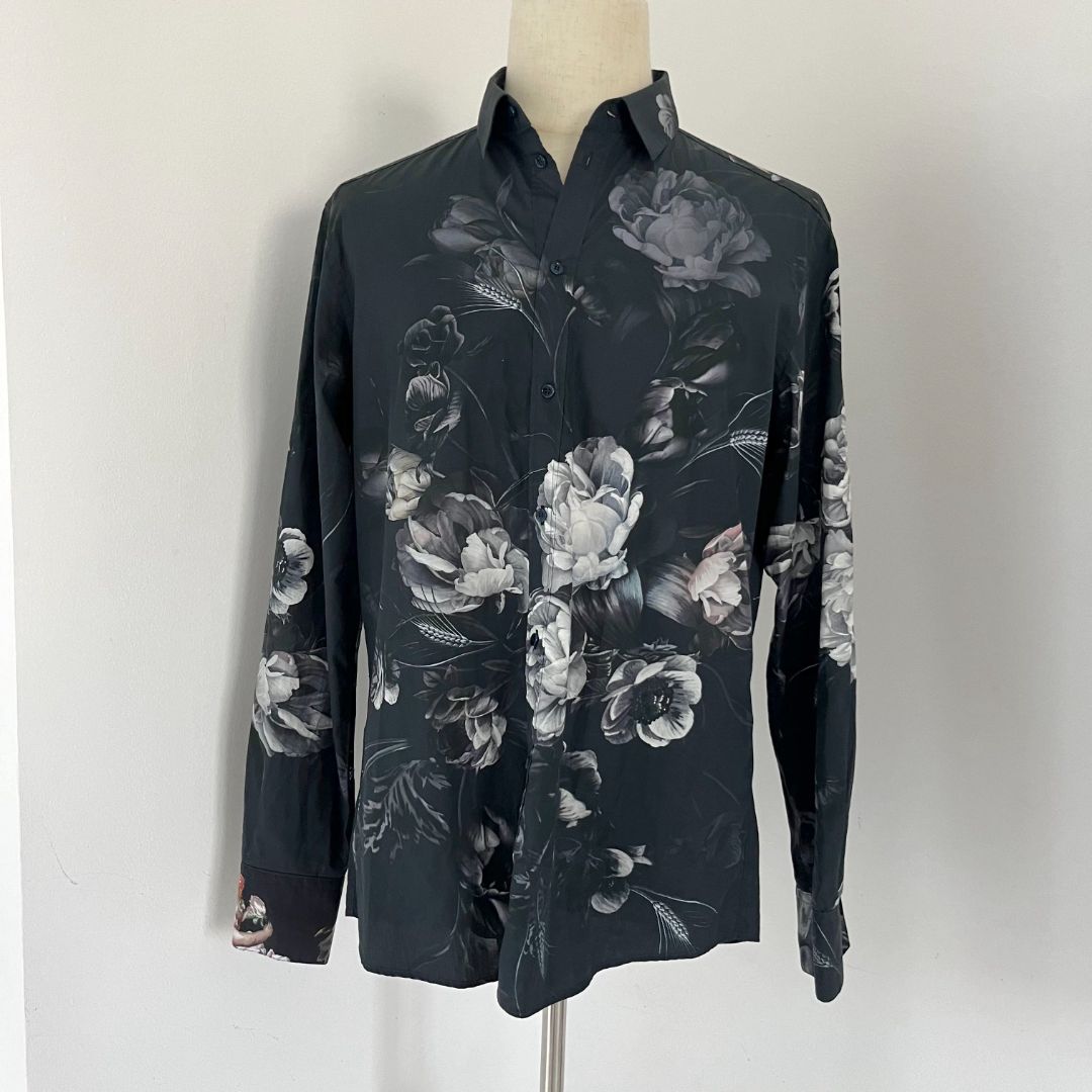 Dolce & Gabbana Floral Men's Cotton Longsleeves Shirt