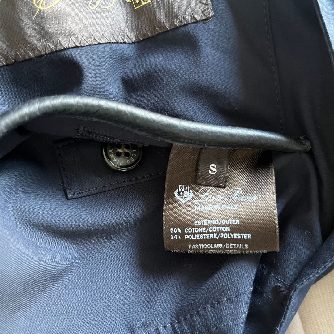Loro Piana Navy Hooded Rain Jacket