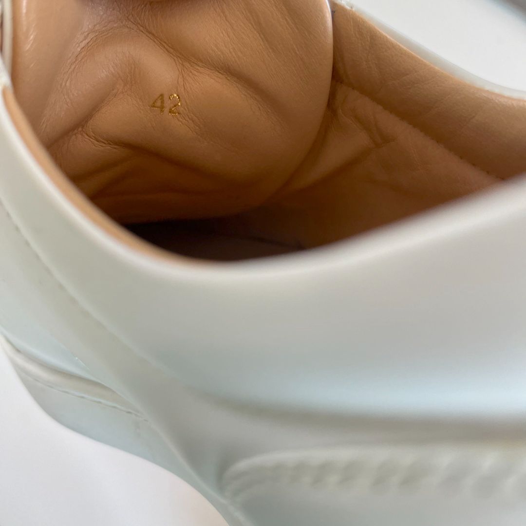 Christian Louboutin Rantulow white leather lace up sneakers, 42
