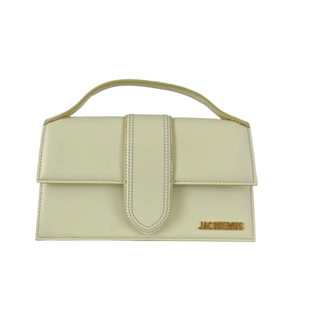 Jacquemus Le Grand Bambino Shoulder Bag in Yellow Leather