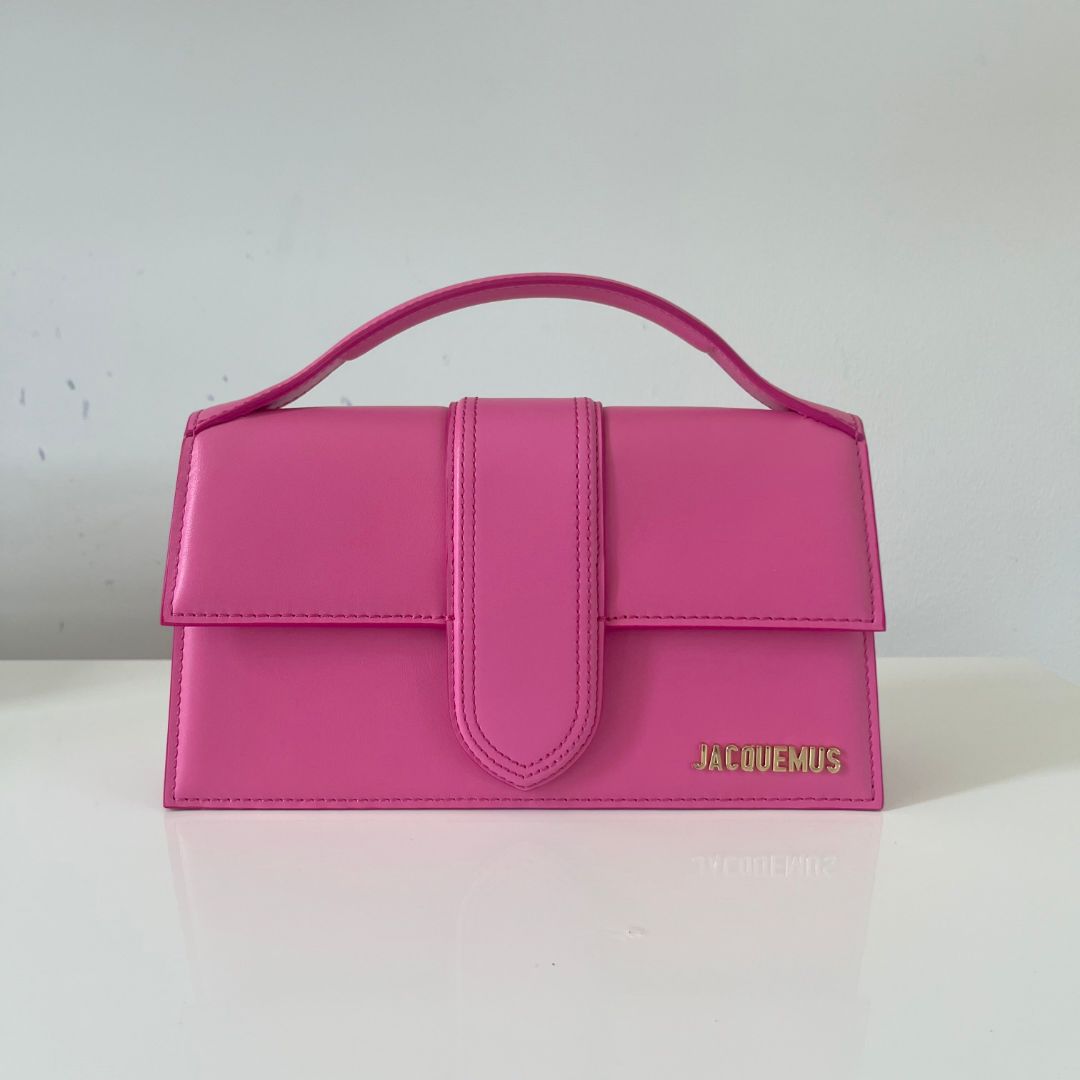 Jacquemus Le Grand Bambino Shoulder Bag in Pink Leather