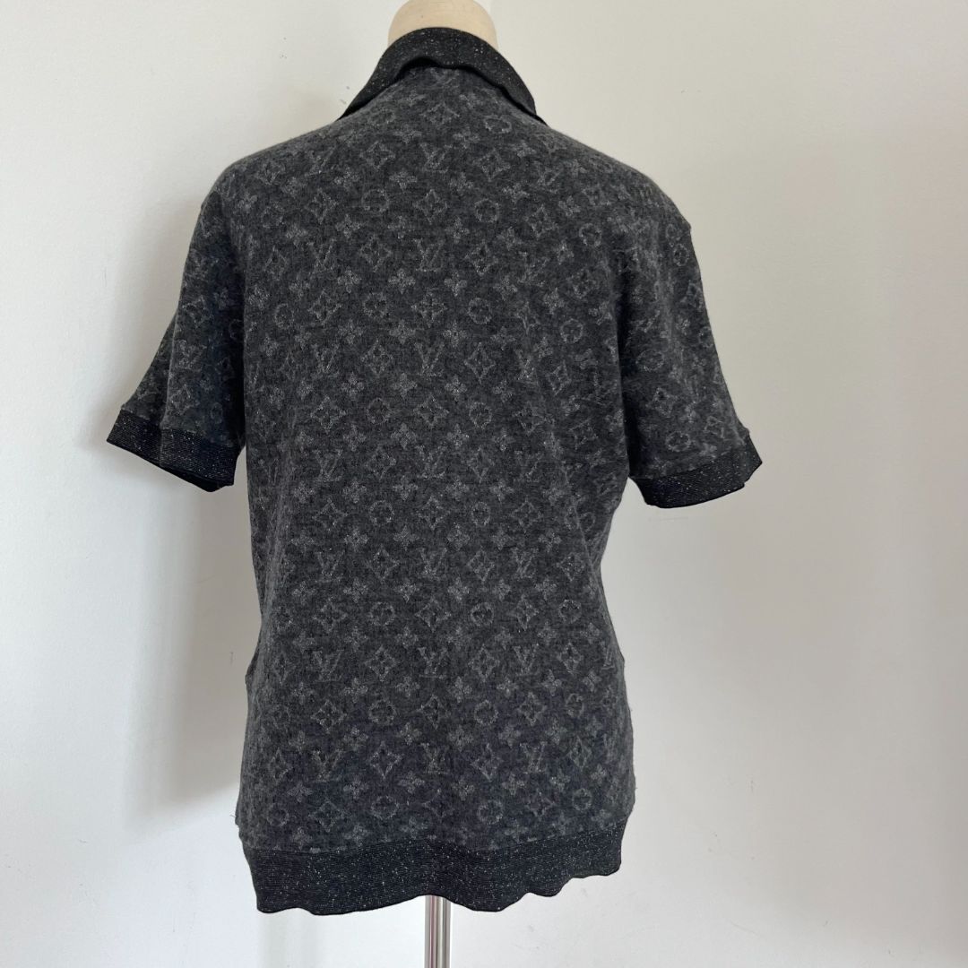 Louis Vuitton Grey Monogram Slim Fit Polo Shirt