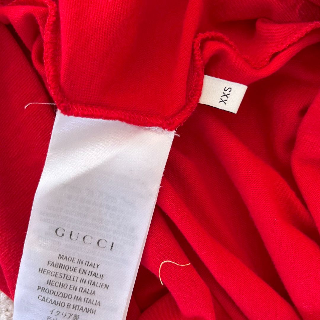 Gucci Red Beaded Logo T-shirt