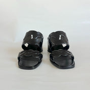 Hermès Agneu Noir Gaby 60 Sandals, 38