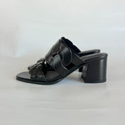 Hermès Agneu Noir Gaby 60 Sandals, 38